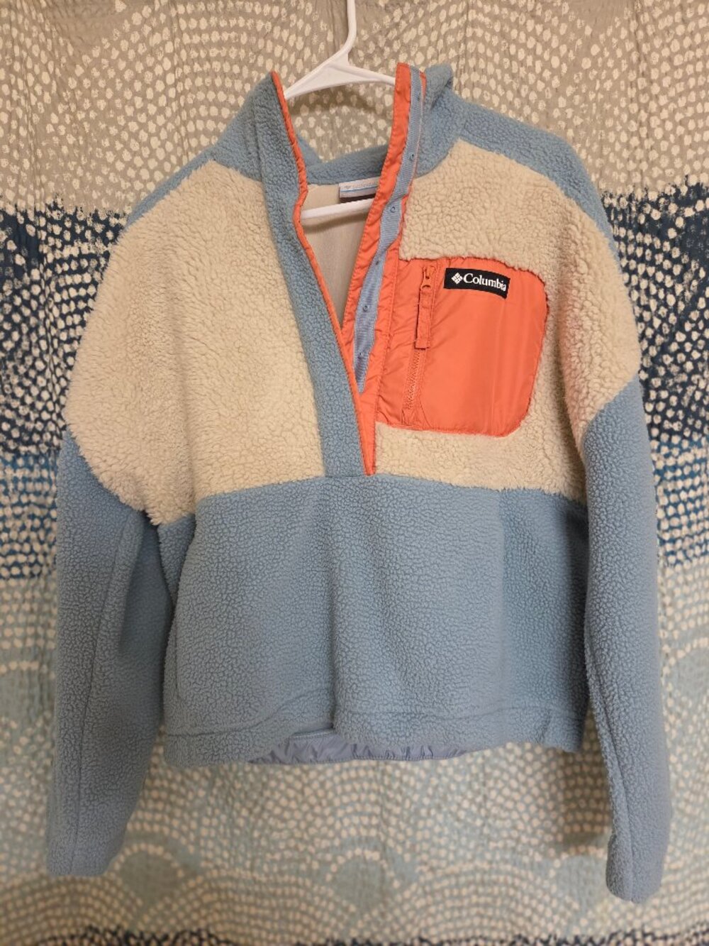 Columbia Cropped 3/4 Snap Fleece Pull-Over Jacket